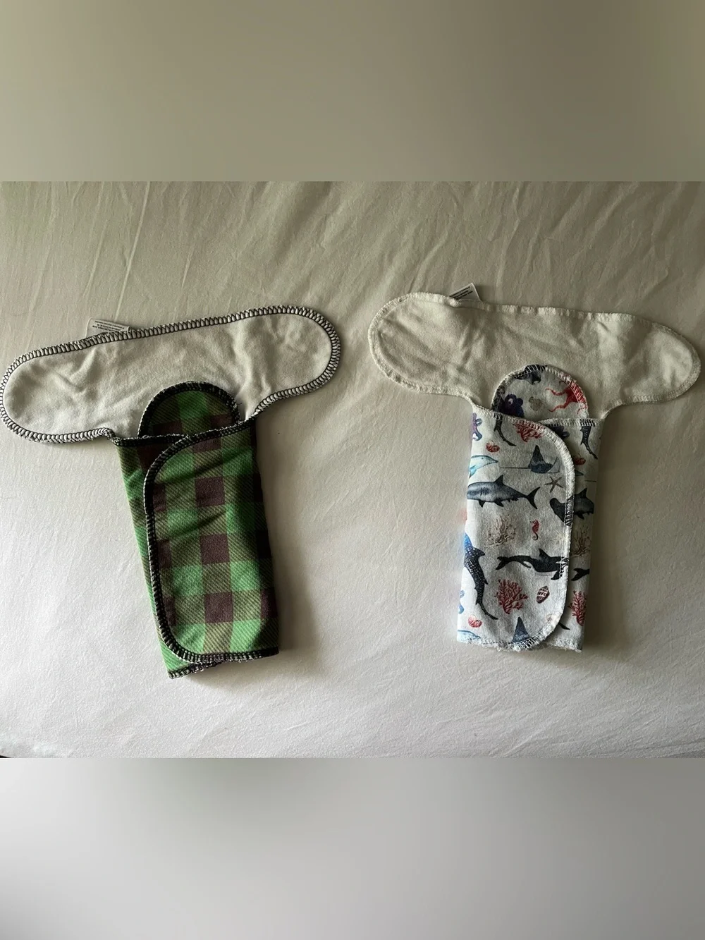 Two Little Plines Stretchy Preflats Newborn set of 2 cloth diapers